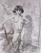 Jules Pascin Naked maiden Keludina oil painting